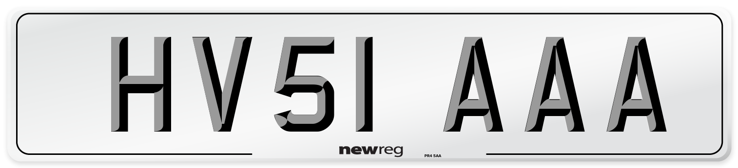 HV51 AAA Number Plate from New Reg